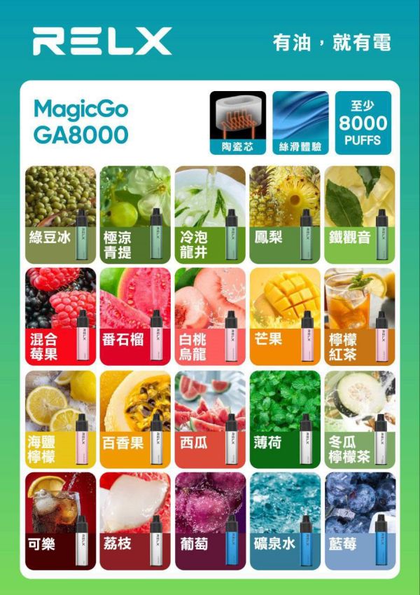 RELX拋棄式8000口 悅刻一次性電子